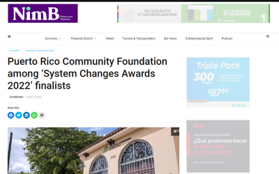 Puerto Rico Community Foundation among ‘System Changes Awards 2022’ finalists