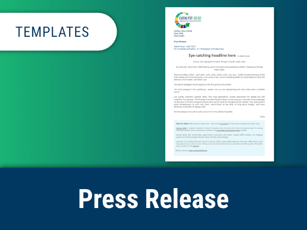 Press release template